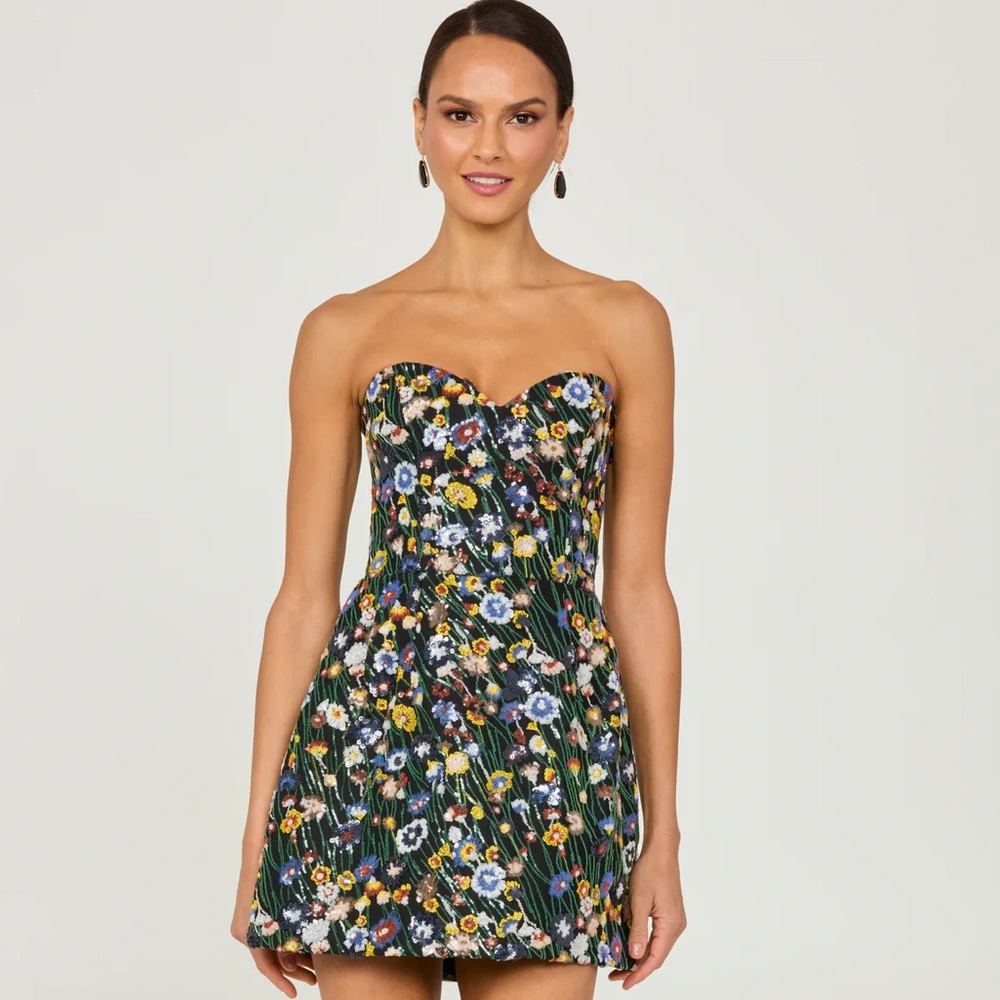 Helsi Lea Sequin Floral Mini Dress Size Small